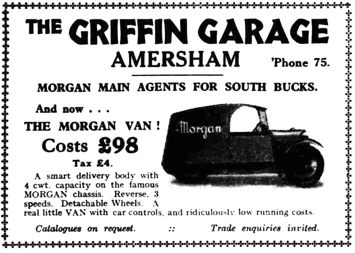 Griffin Garage Advert